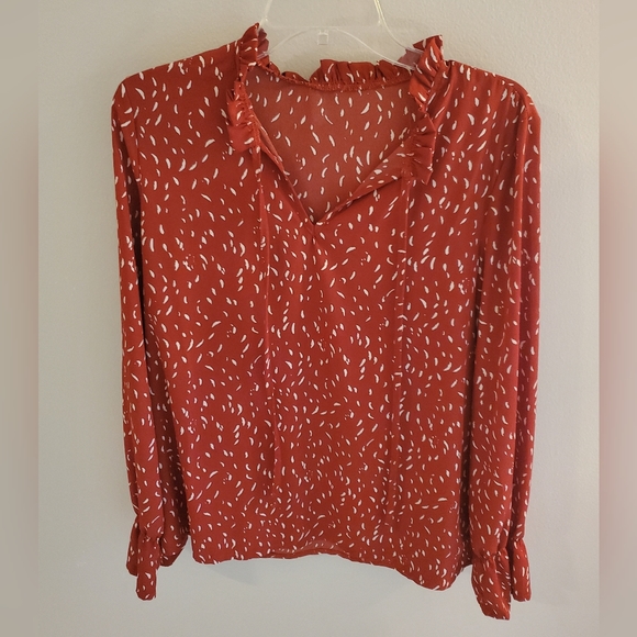 Womens Size L Blouse Rust colored. - Picture 1 of 4